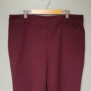 NY Co. Maroon Boot Cut Slacks Size 12 Tall Suit Separates